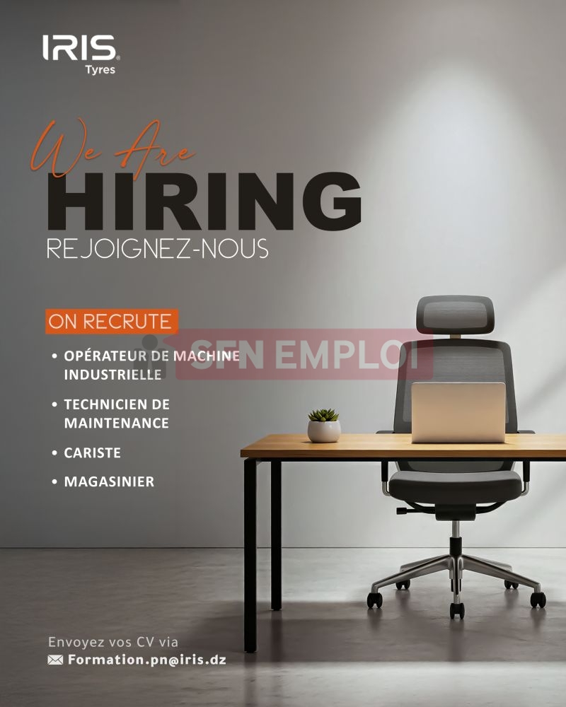 IRIS Tyres تعلن عن توظيف في عدة مناصب لسنة 2026 - SFN Emploi IRIS Tyres تعلن عن توظيف في عدة مناصب لسنة 2026 - SFN Emploi