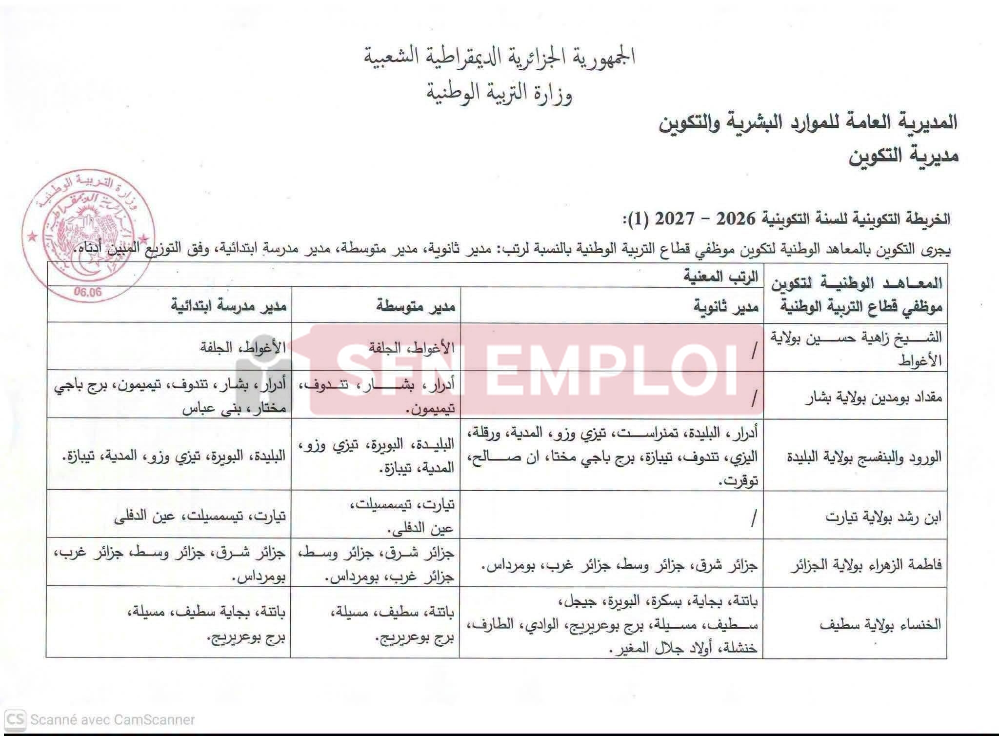 وزارة التربية الوطنية تحدد رزنامة التكوين للترقية 2026-2027 لفائدة عدة رتب - SFN Emploi