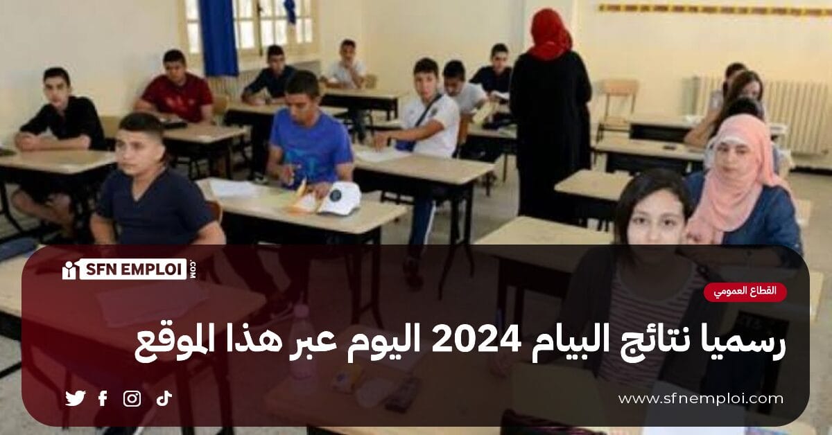 نتائج شهادة التعليم المتوسط 2024 اليوم عبر هذا الموقع - SFN Emploi نتائج شهادة التعليم المتوسط 2024