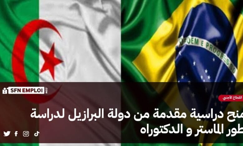 البرازيل تقدم 800 منحة دراسية مجانية لطوري الماستر و الدكتوراه - SFN Emploi