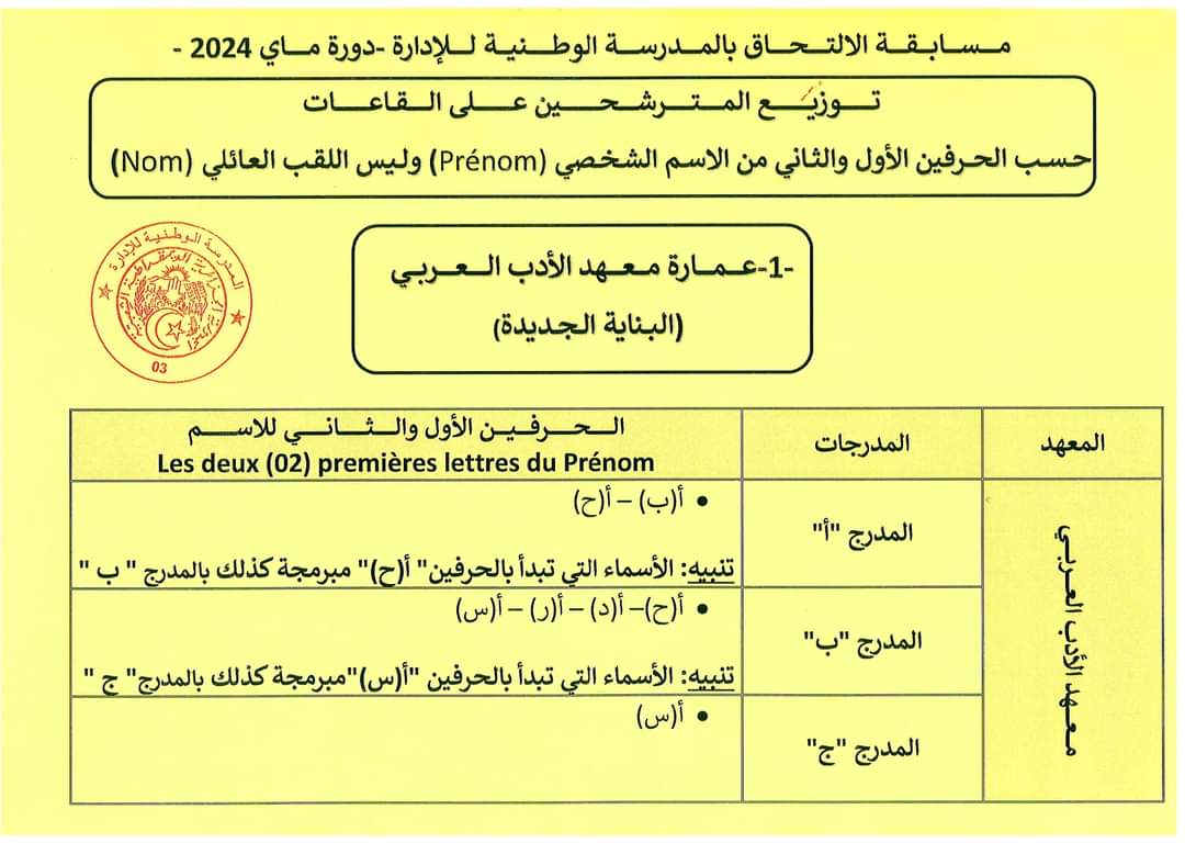 جديد مسابقة المدرسة الوطنية للإدارة - SFN Emploi