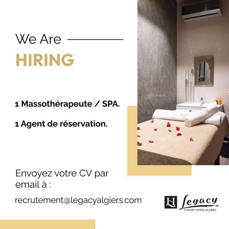 توظيف بفندق Legacy Luxury Hotel, Algiers - SFN Emploi