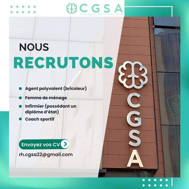 توظيف بمصحة CGSA بالجزائر العاصمة - SFN Emploi