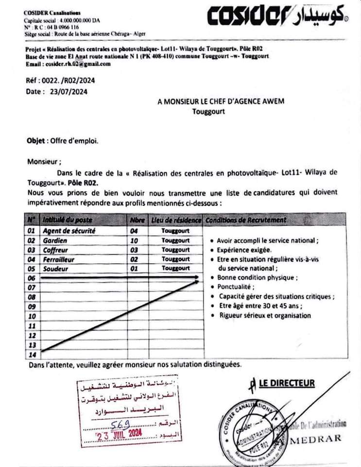 توظيف بشركة كوسيدار (20 منصب ) - SFN Emploi توظيف بشركة كوسيدار (20 منصب ) - SFN Emploi