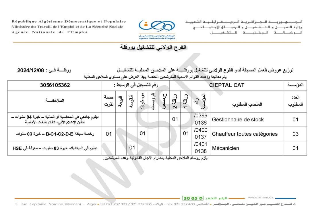 عروض توظيف بشركتي بايات كاترينغ وسيبتال كاترينغ - SFN Emploi