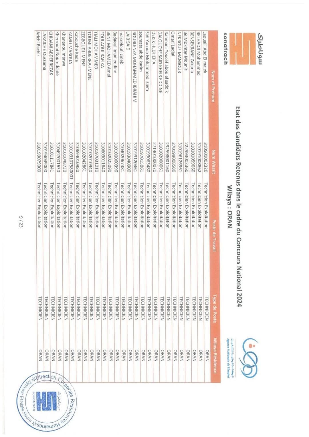 قائمة الناجحين في مسابقة توظيف سوناطراك 2025 في كل الولايات - SFN Emploi