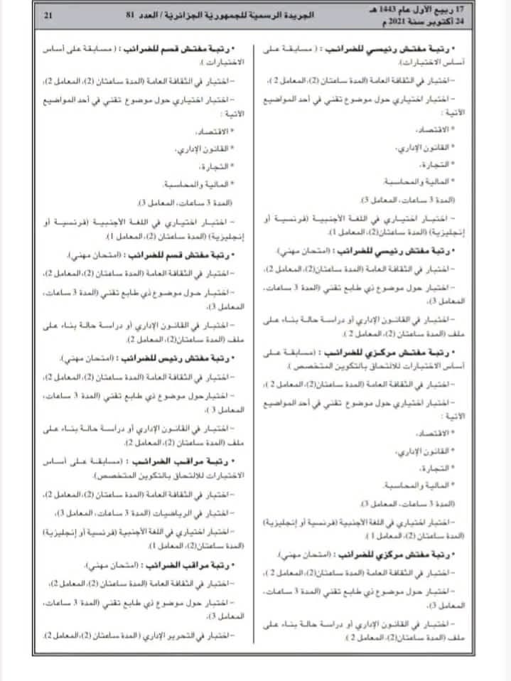 التحضير لمسابقة توظيف مفتش رئيسي للضرائب 2025: نماذج اختبارات سابقة - SFN Emploi