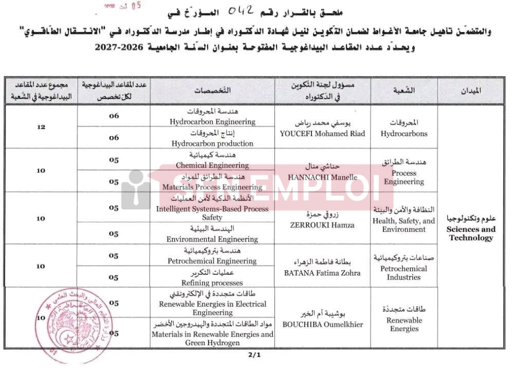مسابقة الدكتوراه الاستثنائية 2026-2027.. فتح 302 مقعد عبر 8 مؤسسات جامعية - SFN Emploi