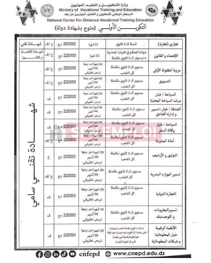 التكوين المهني عن بُعد دورة أكتوبر 2026: التسجيلات مفتوحة وهذه هي الشروط والتخصصات - SFN Emploi