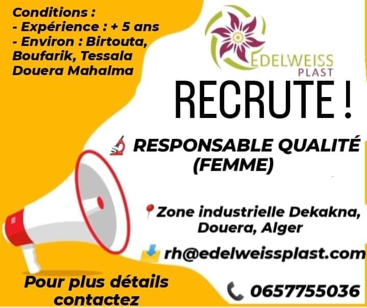 توظيف بمؤسسة ADELWEISS PLAST - SFN Emploi توظيف بمؤسسة ADELWEISS PLAST - SFN Emploi