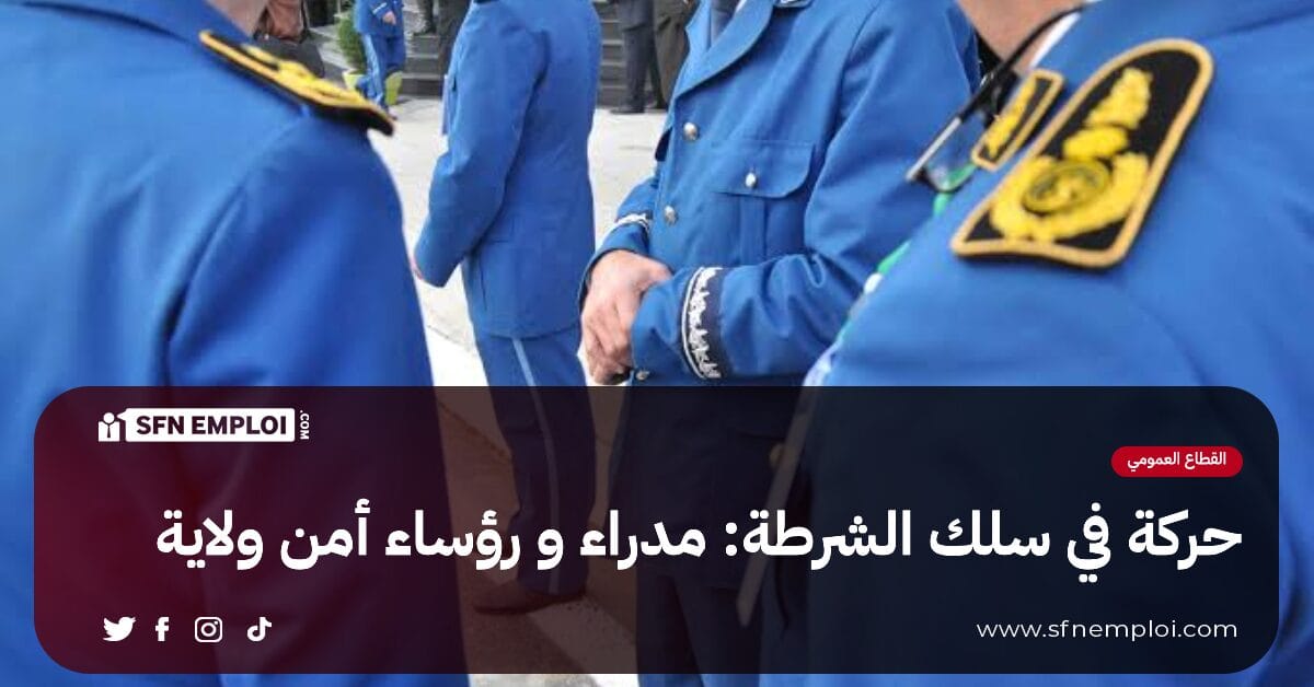 حركة في سلك الشرطة : 9 مدراء و 18 رئيس أمن ولاية - SFN Emploi حركة في سلك الشرطة : 9 مدراء و 18 رئيس أمن ولاية - SFN Emploi