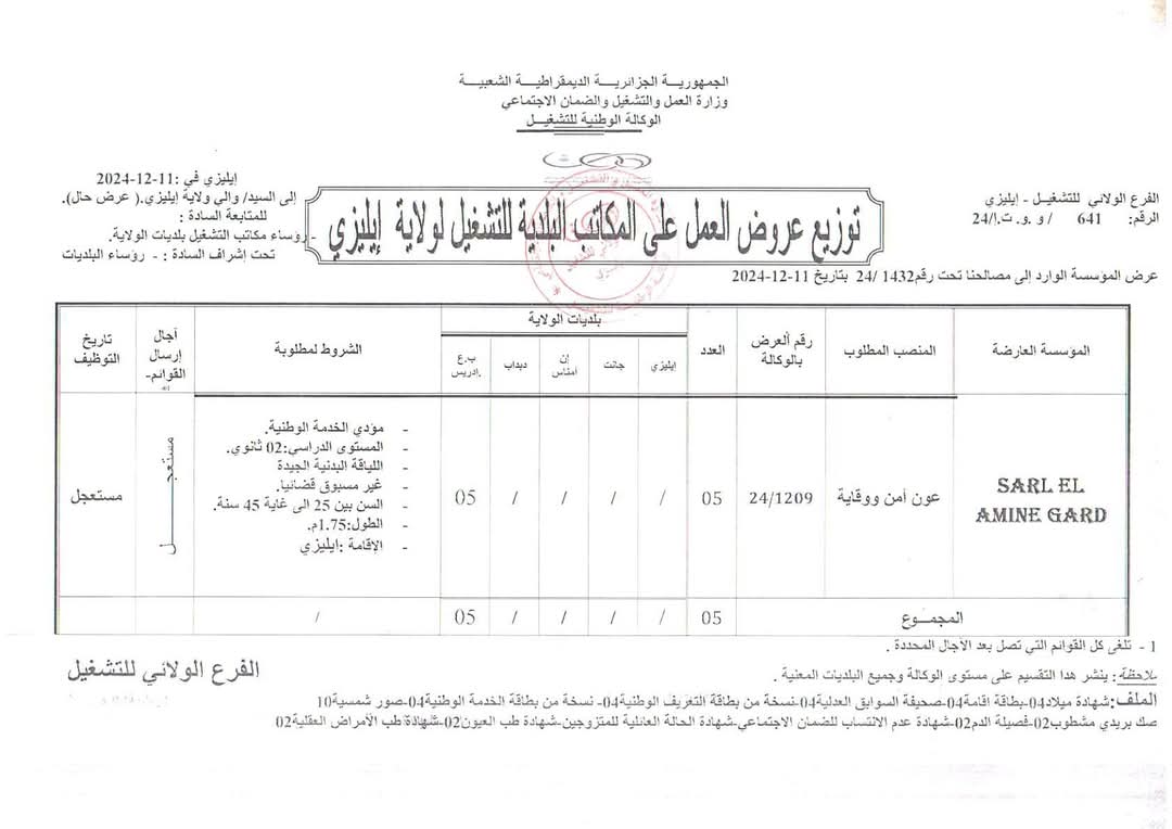 توظيف أعوان الأمن والوقاية - SFN Emploi
